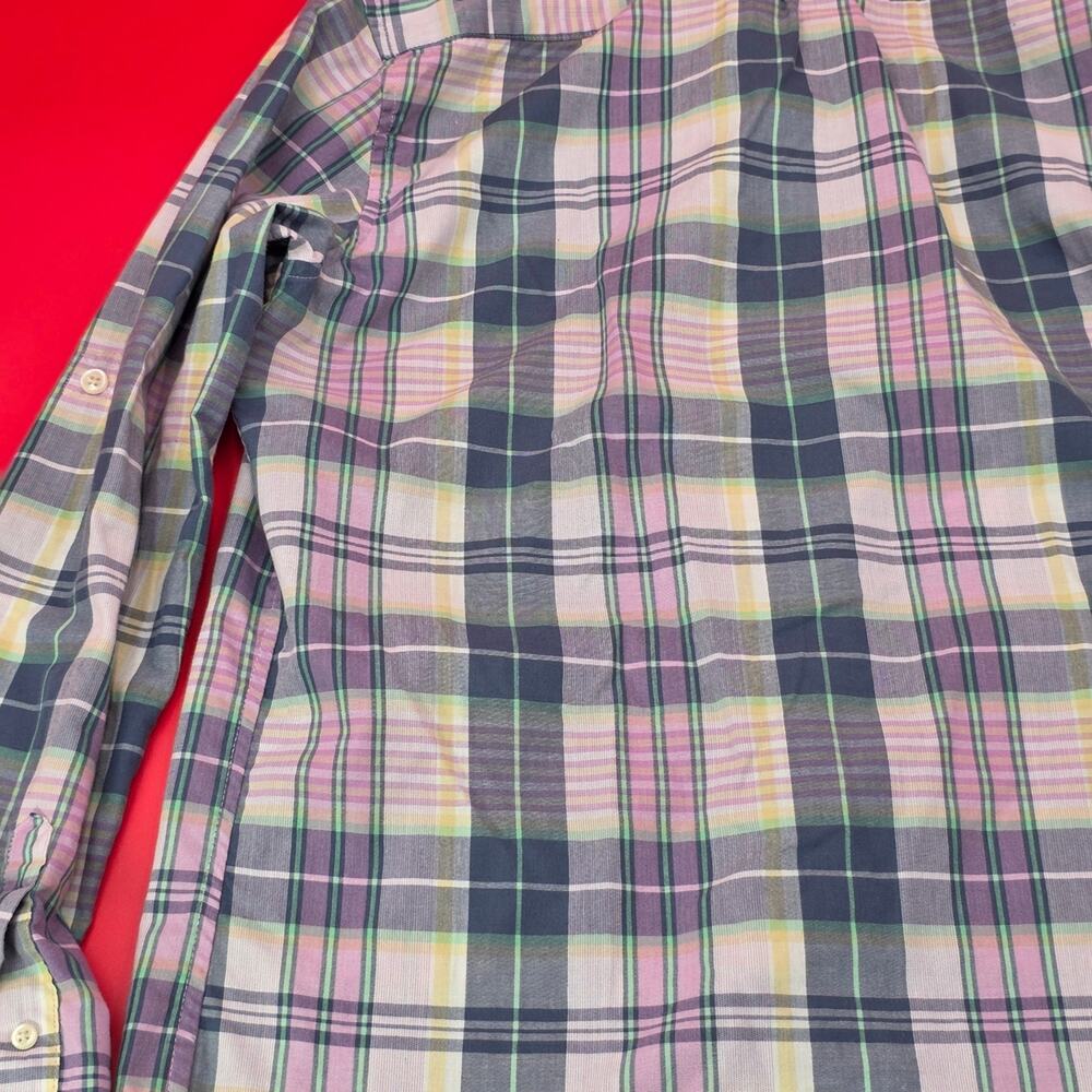 Arrow Men’s Plaid Button-Down Shirt Medium Long Sleeve Multicolor Casual Classic - Picture 8 of 14